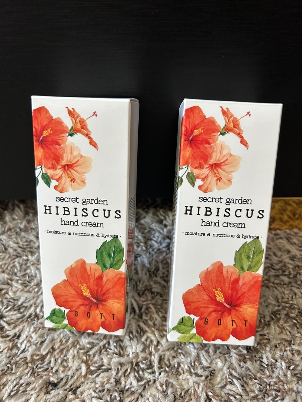 Secret Garden Hibiscus Hand Cream - Orange Floral. (2 Pack).